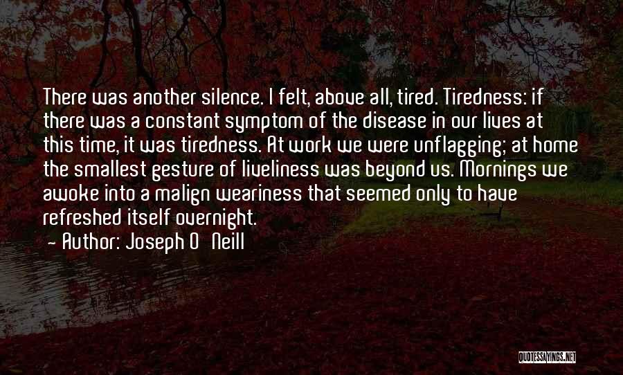 Tiredness Quotes By Joseph O'Neill