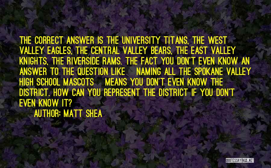 Titans East Quotes By Matt Shea