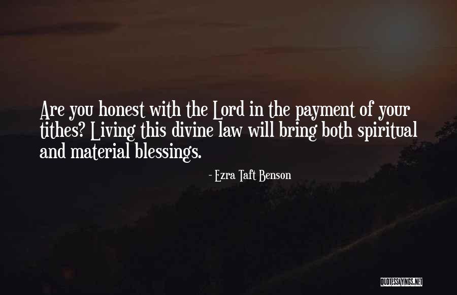 Tithes Quotes By Ezra Taft Benson