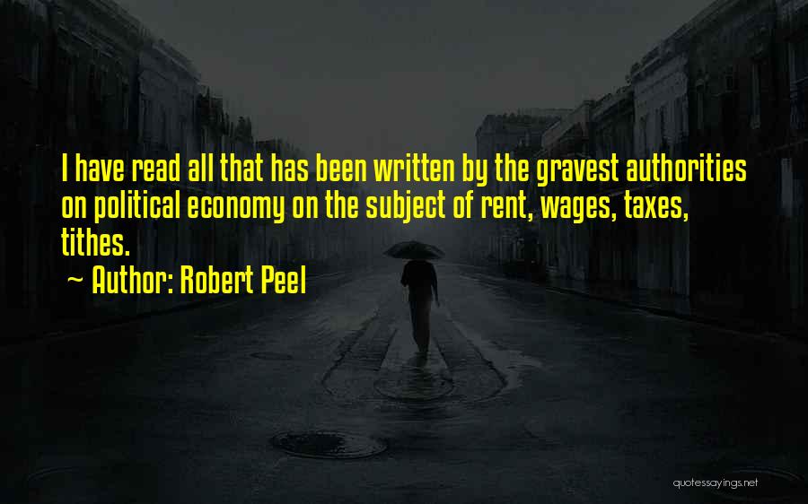 Tithes Quotes By Robert Peel