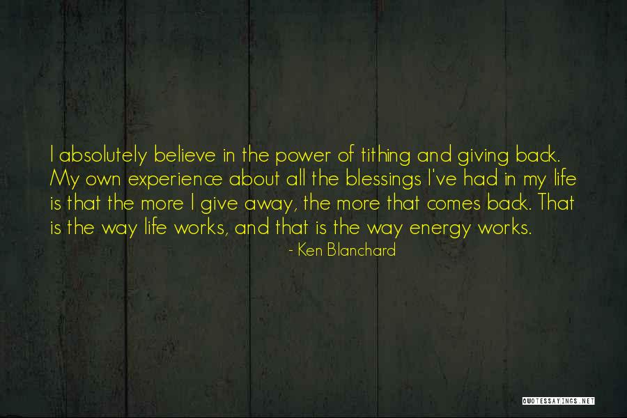 Tithing And Giving Quotes By Ken Blanchard