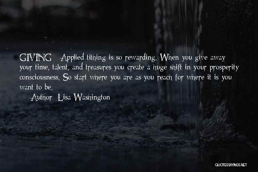 Tithing Quotes By Lisa Washington
