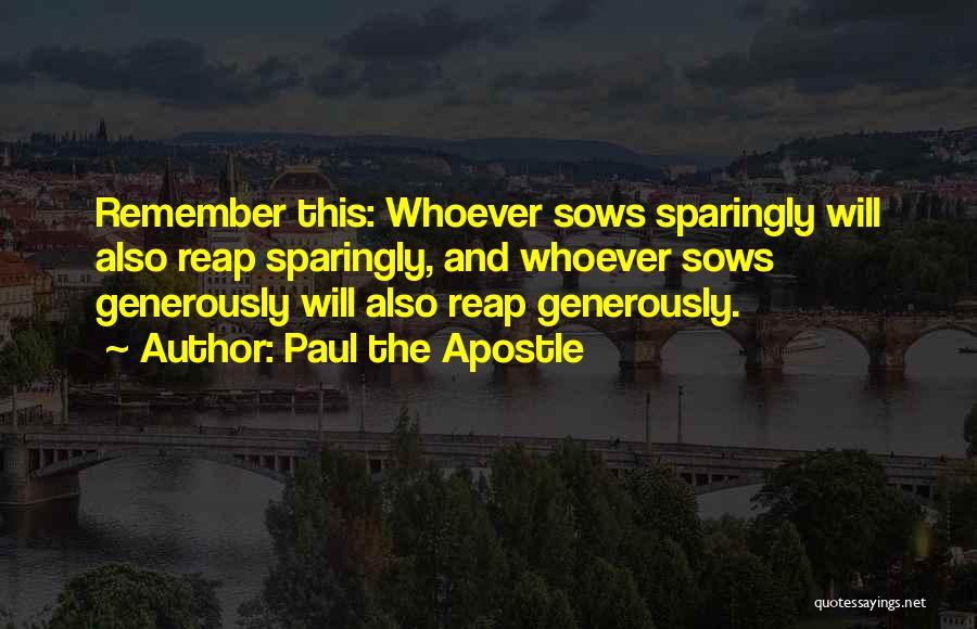 Tithing Quotes By Paul The Apostle