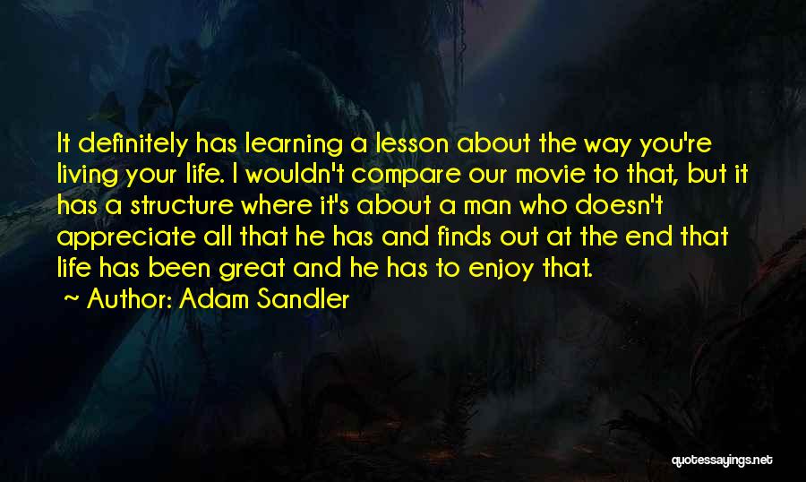 To Appreciate Life Quotes By Adam Sandler