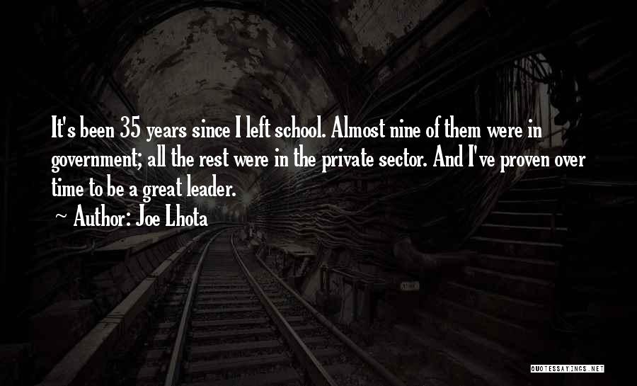 To Be A Great Leader Quotes By Joe Lhota