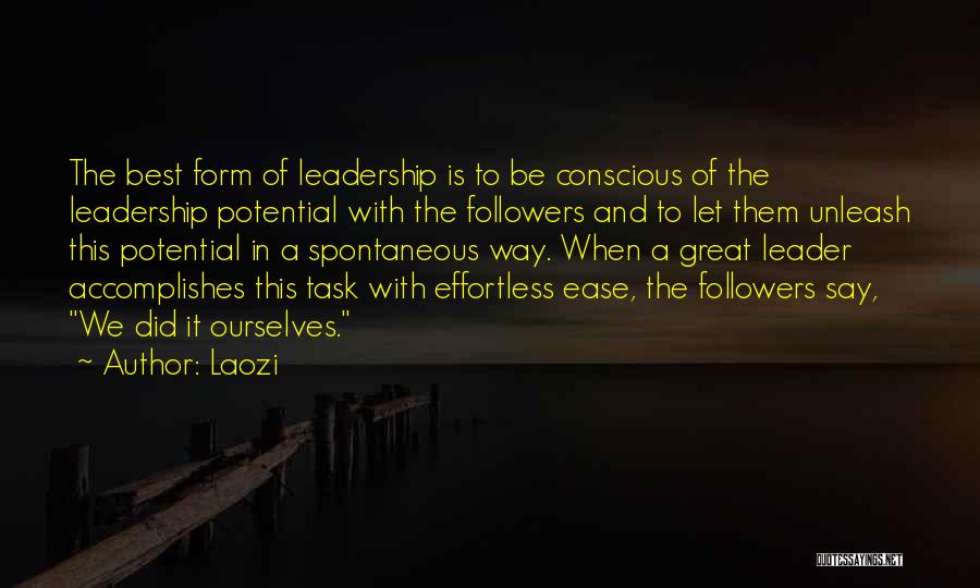To Be A Great Leader Quotes By Laozi