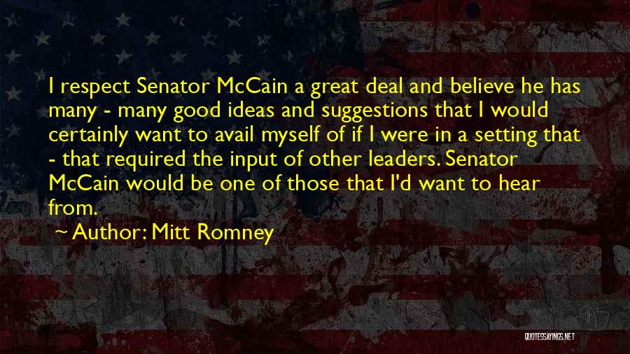 To Be A Great Leader Quotes By Mitt Romney