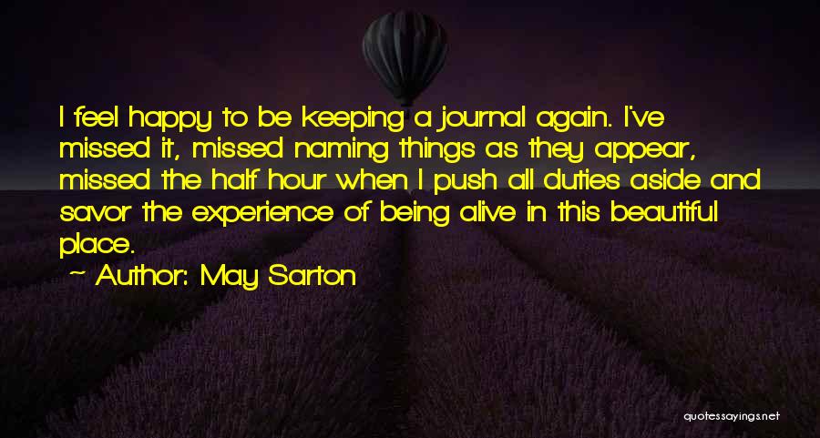 To Be Happy Again Quotes By May Sarton