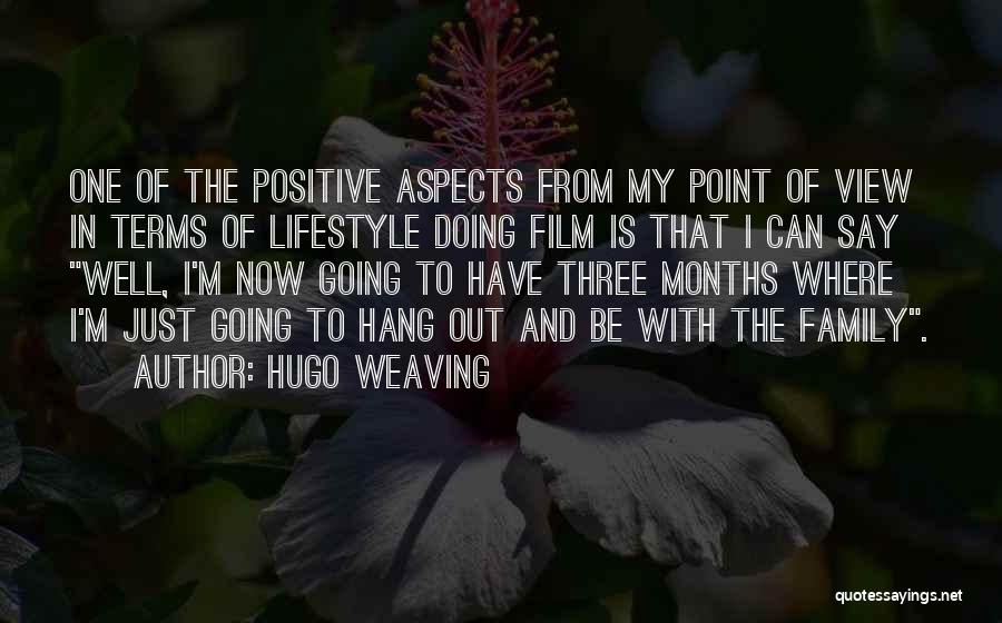 To Be Positive Quotes By Hugo Weaving