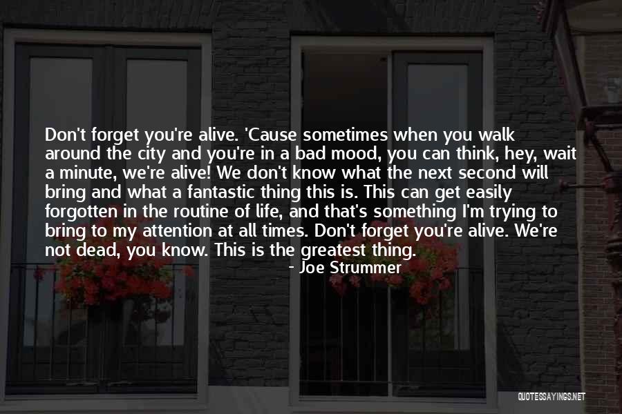 To Forget Something Quotes By Joe Strummer To Forget Something Quotes By Joe Strummer