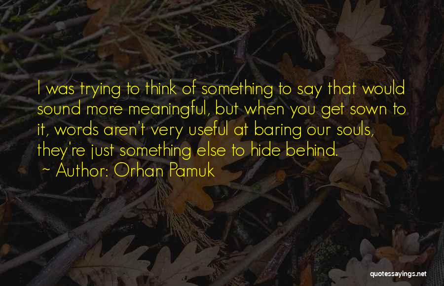 To Hide Something Quotes By Orhan Pamuk