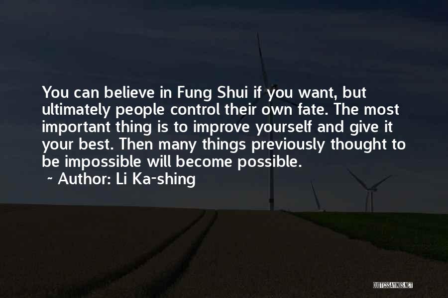 To Improve Yourself Quotes By Li Ka-shing