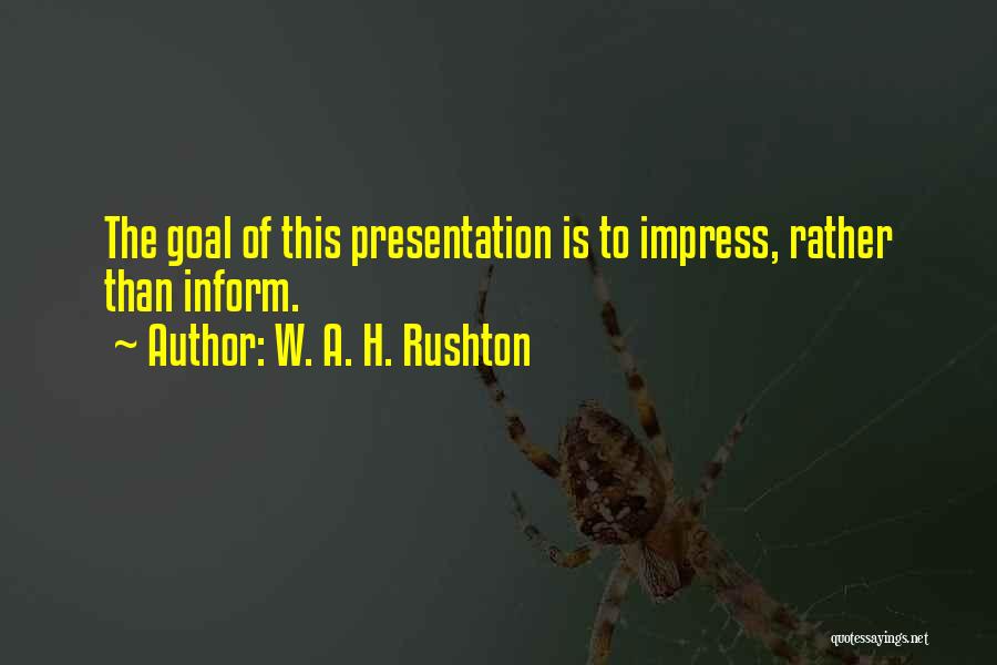 To Inform Quotes By W. A. H. Rushton