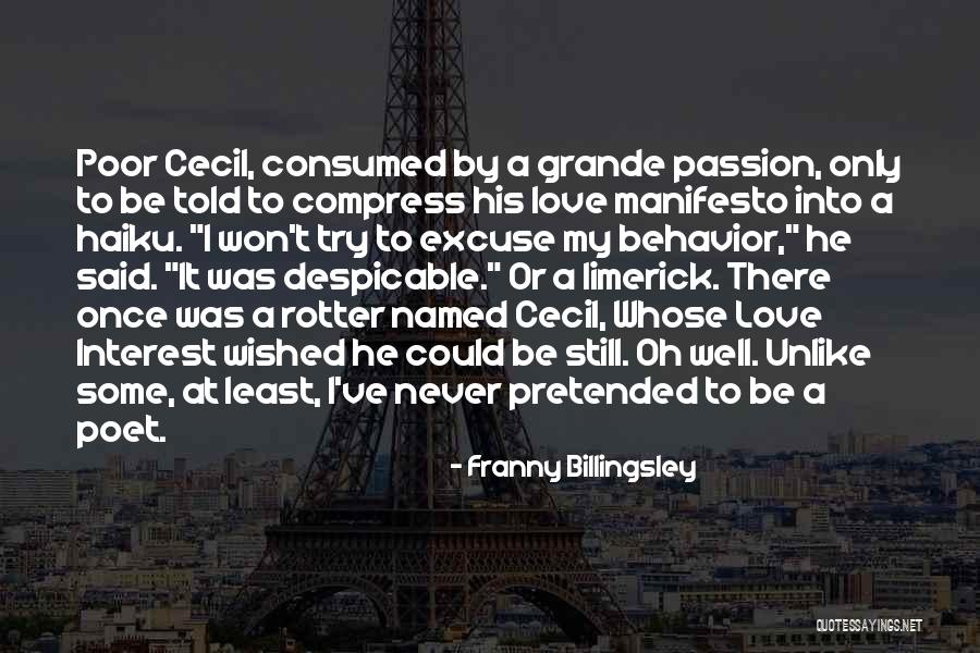 To Love A Poet Quotes By Franny Billingsley To Love A Poet Quotes By Franny Billingsley
