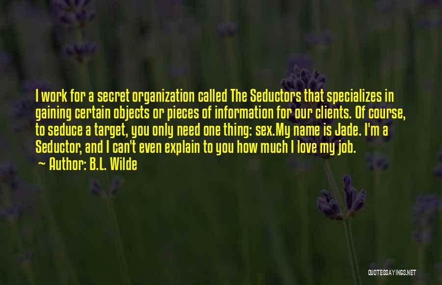 To My Secret Love Quotes By B.L. Wilde