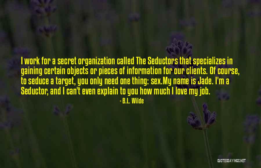 To My Secret Love Quotes By B.L. Wilde