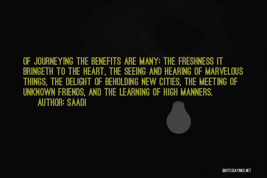 To New Friends Quotes By Saadi