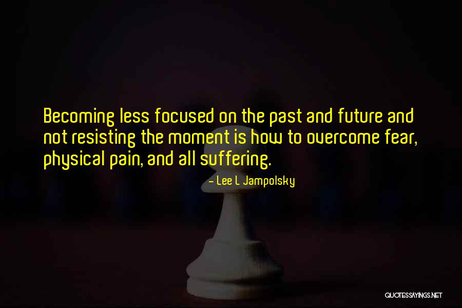 To Overcome Pain Quotes By Lee L Jampolsky