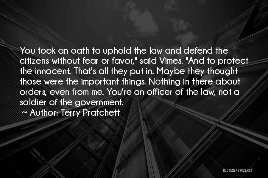 To Protect The Innocent Quotes By Terry Pratchett