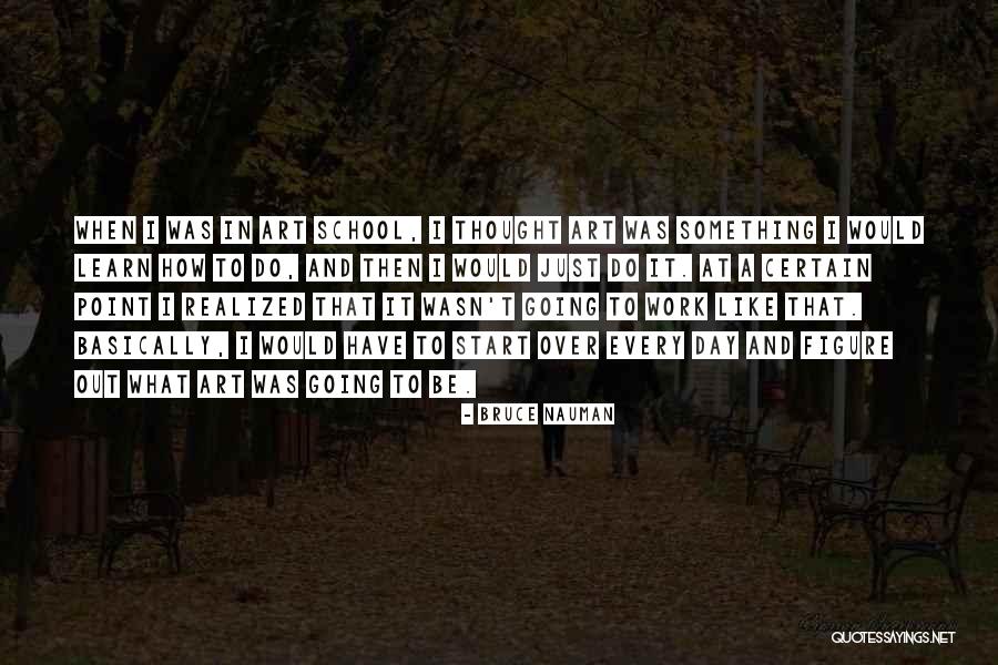 To Start Over Quotes By Bruce Nauman To Start Over Quotes By Bruce Nauman