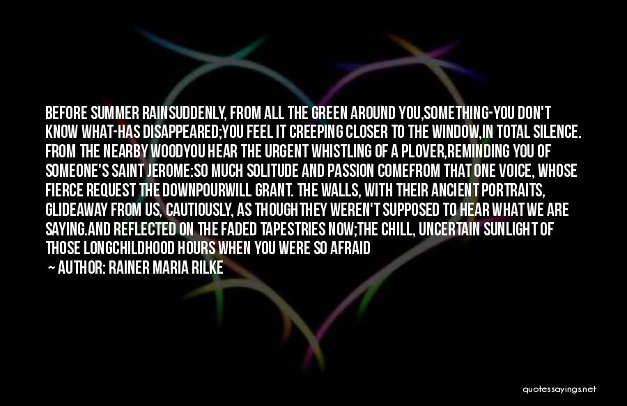 To The Window To The Walls Quotes By Rainer Maria Rilke