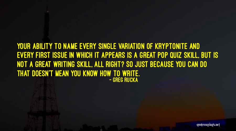 Toasties Mittens Quotes By Greg Rucka Toasties Mittens Quotes By Greg Rucka