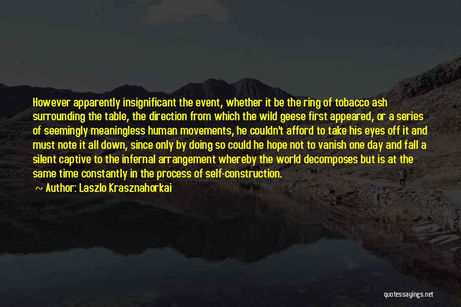 Tobacco Day Quotes By Laszlo Krasznahorkai