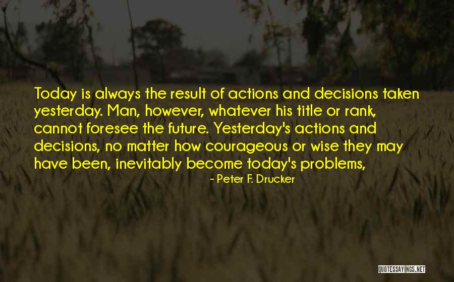 Today And The Future Quotes By Peter F. Drucker