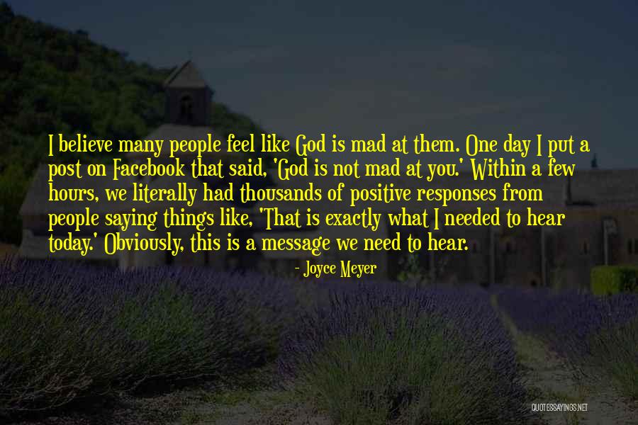 Today Facebook Quotes By Joyce Meyer