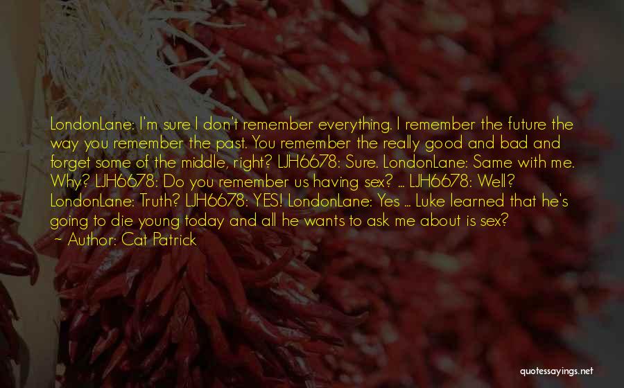 Today I Remember You Quotes By Cat Patrick