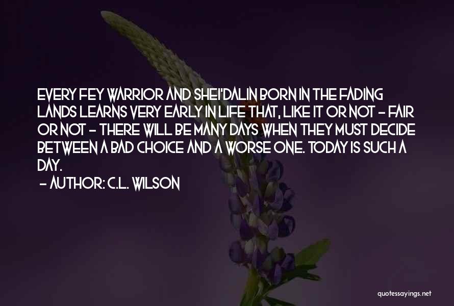 Today Is My Bad Day Quotes By C.L. Wilson