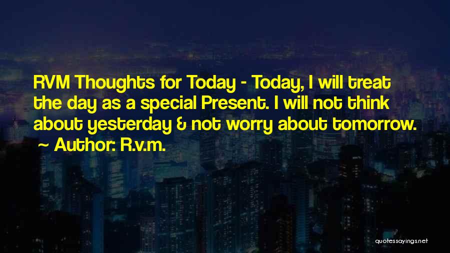 Today Is My Special Day Quotes By R.v.m.