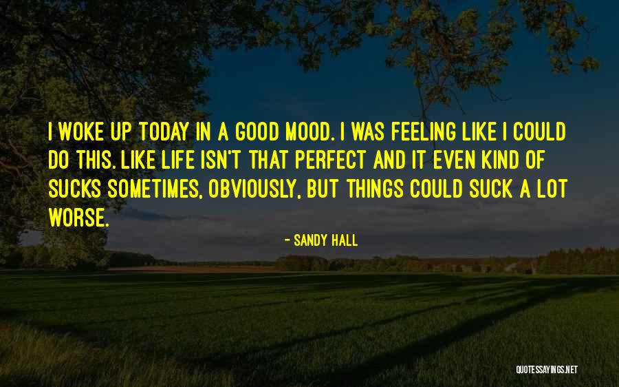 Today Its My Mood Quotes By Sandy Hall Today Its My Mood Quotes By Sandy Hall