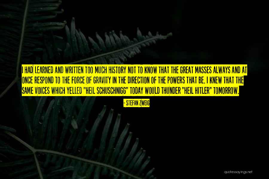 Today I've Learned Quotes By Stefan Zweig Today I've Learned Quotes By Stefan Zweig