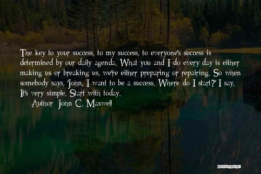 Today Success Quotes By John C. Maxwell