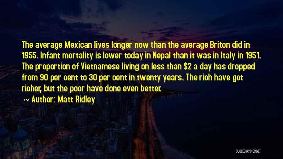 Today's A Better Day Quotes By Matt Ridley