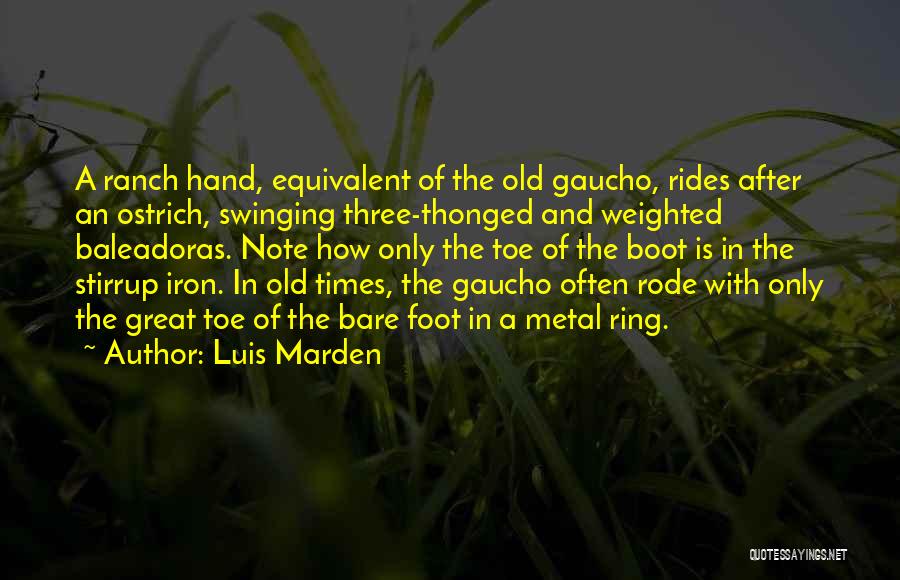 Toe Ring Quotes By Luis Marden