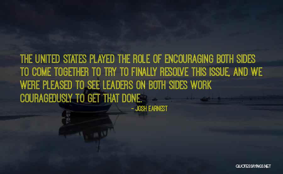 Together United Quotes By Josh Earnest Together United Quotes By Josh Earnest