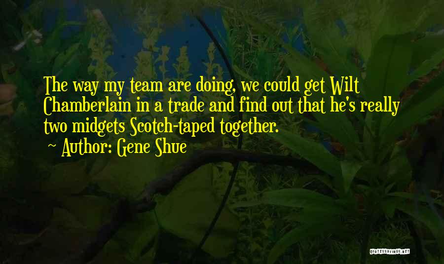 Together We Are A Team Quotes By Gene Shue