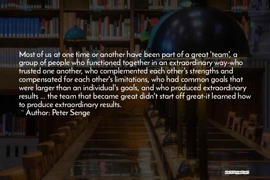 Together We Are A Team Quotes By Peter Senge