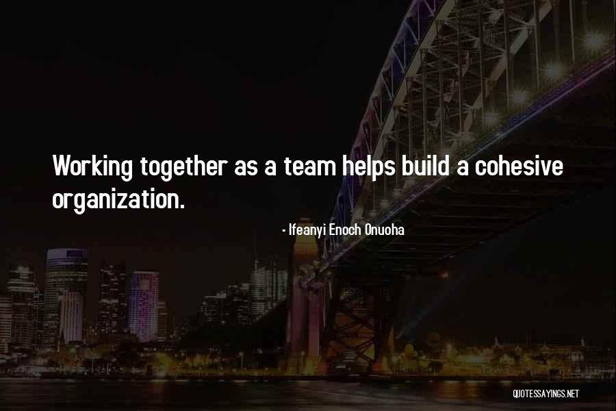 Together Were A Team Quotes By Ifeanyi Enoch Onuoha