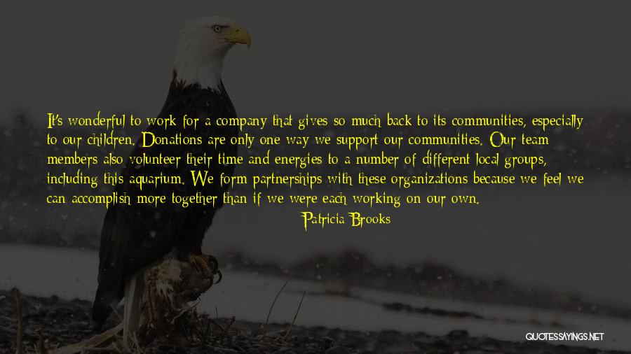 Together Were A Team Quotes By Patricia Brooks