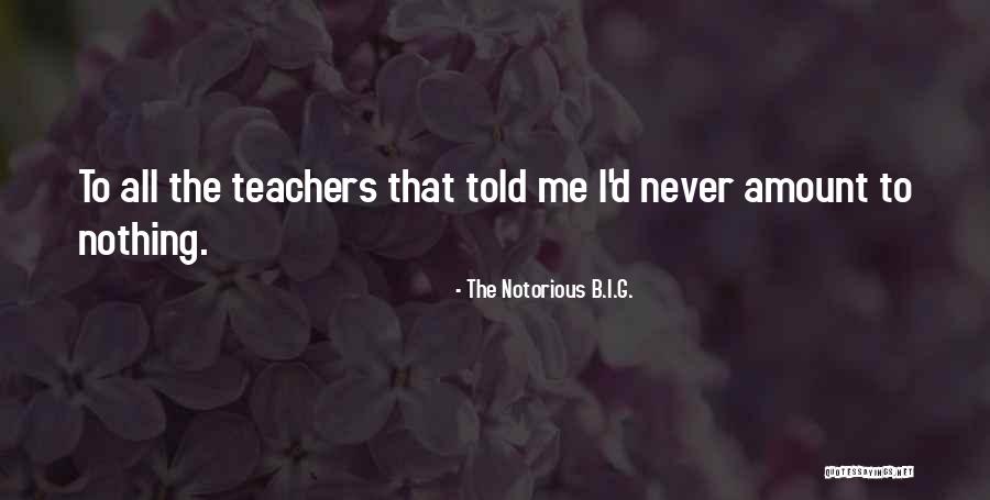 Told That Teacher Quotes By The Notorious B.I.G. Told That Teacher Quotes By The Notorious B.I.G.