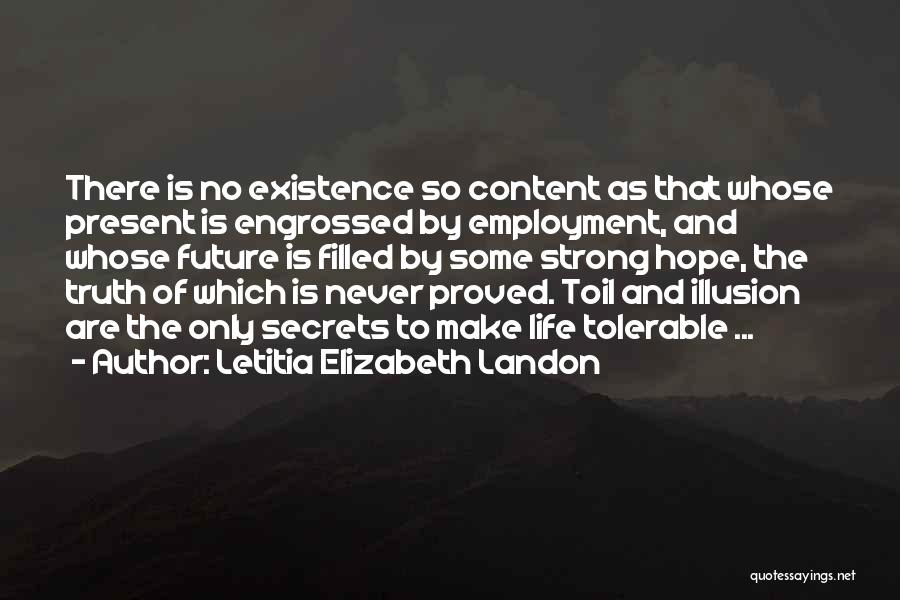 Tolerable Quotes By Letitia Elizabeth Landon