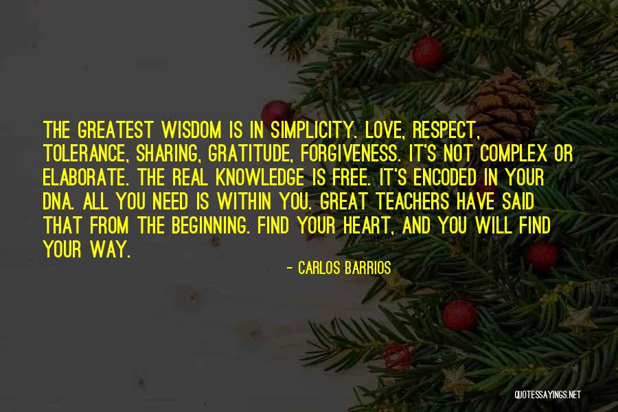 Tolerance And Respect Quotes By Carlos Barrios