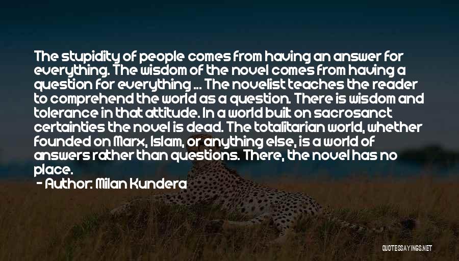 Tolerance In Islam Quotes By Milan Kundera