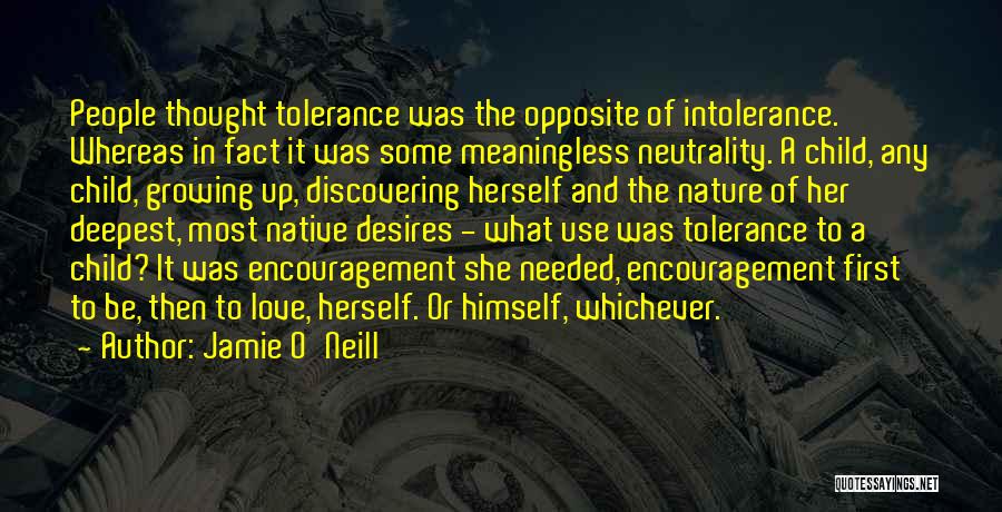 Tolerance Intolerance Quotes By Jamie O'Neill