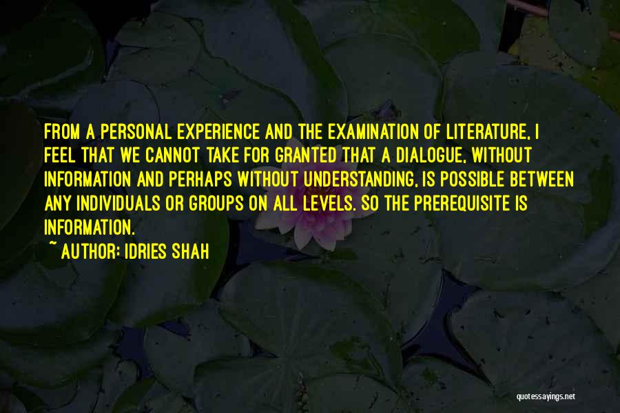 Tolerance Of Religion Quotes By Idries Shah