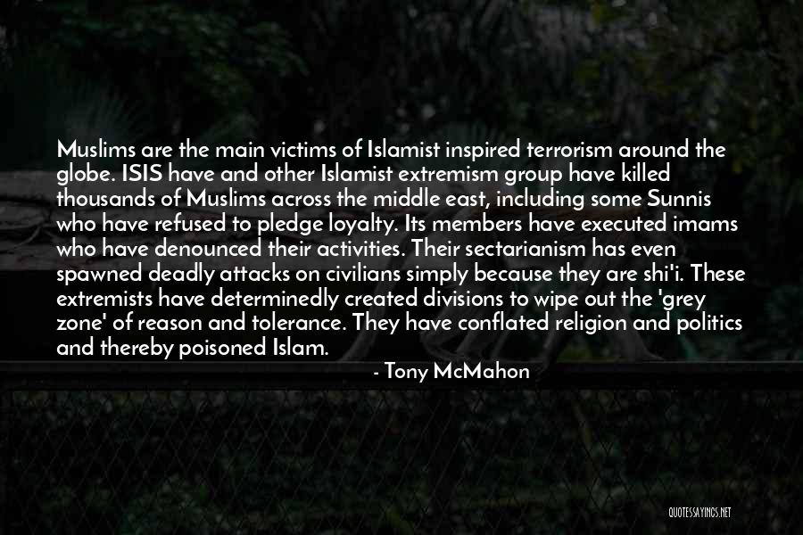 Tolerance Of Religion Quotes By Tony McMahon