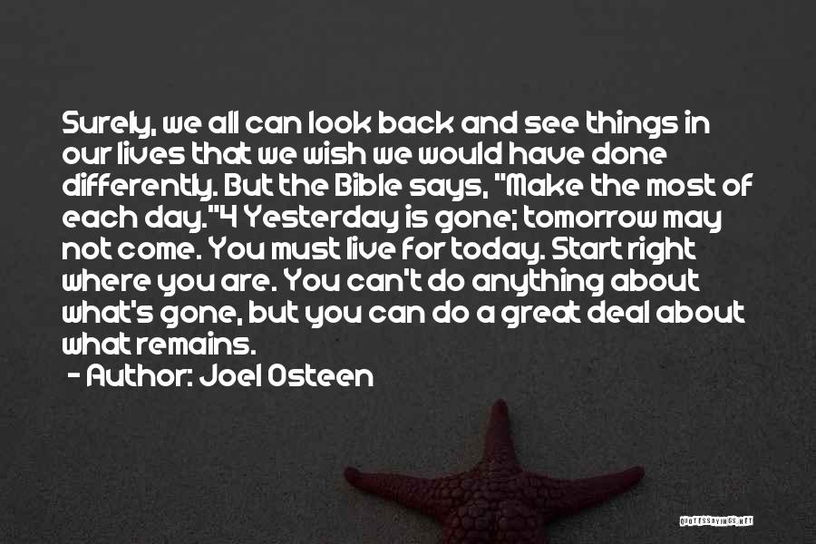 Tomorrow In The Bible Quotes By Joel Osteen